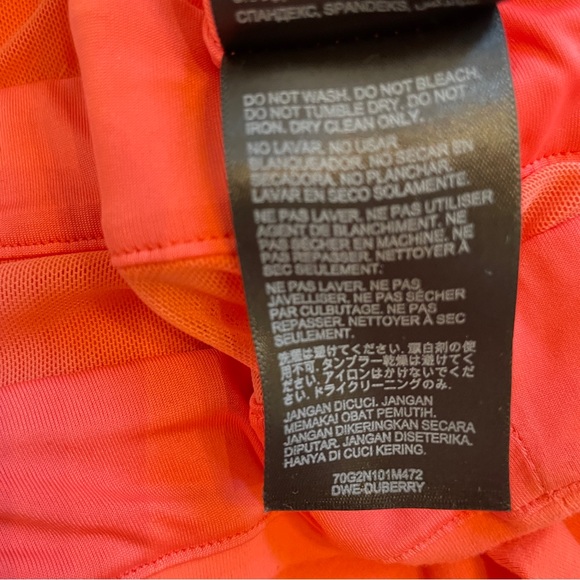 Bebe Sheer-Paneled, Body-hugging Dress, Color Grapefruit Pink, Size XXS - Picture 6 of 8